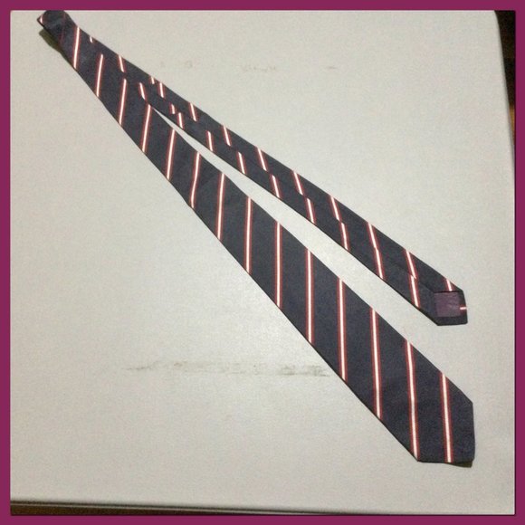 Vtg Silk Regimental Tie_130 - Picture 2 of 4